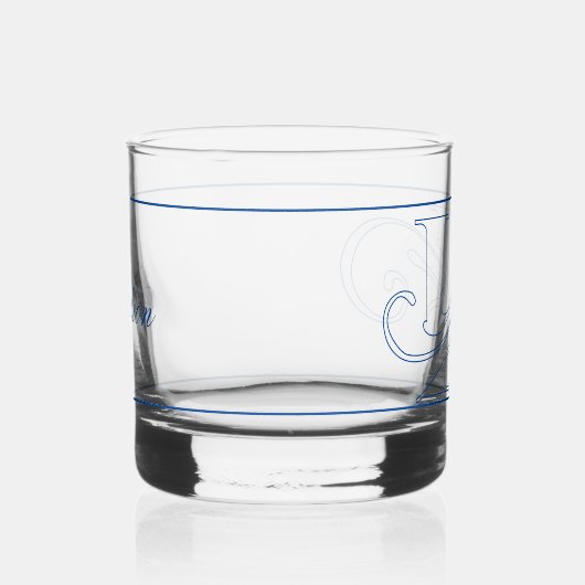 Klassieke decoratieve letter H Whisky Glas (Rechts)