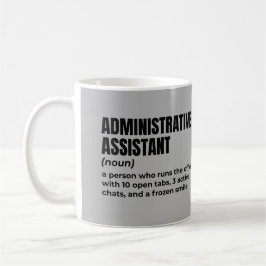 Klassieke definitie van administratief assistent koffiemok