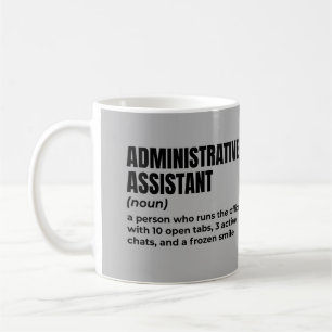 Klassieke definitie van administratief assistent koffiemok