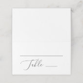 Klassieke delicate kalligrafie | formele bruiloft plaatskaartje (Buitenkant ongevouwen)