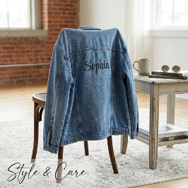 Klassieke denim jas met jouw aangepaste naam jacket