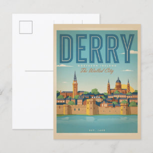 Klassieke Derry Noord-Ierland geschenken en souven Briefkaart