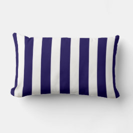 Klassieke Designer Stripes in Cobalt Blue en White Kussen