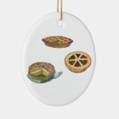 Klassieke desserts, Thanksgiving taarten, Pecan Pu Keramisch Ornament (Rechts)