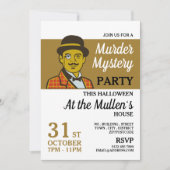Klassieke Detective, Murder Mystery Halloween Part Kaart (Voorkant)