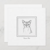 Klassieke Devon Rex Cat Chalk-kaart Notitiekaartje (Voorkant / Achterkant)