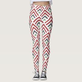 Klassieke diagonale geometrische zigzagblauw leggings