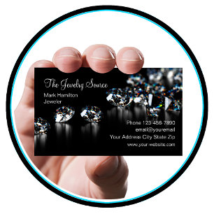 Klassieke diamant-juwelier juwelierswinkel visitekaartje