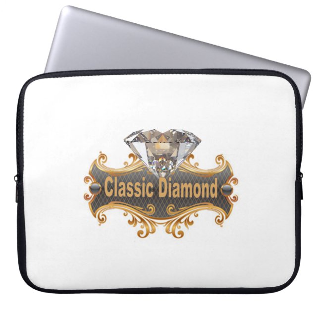 Klassieke diamant laptop sleeve (Voorkant)