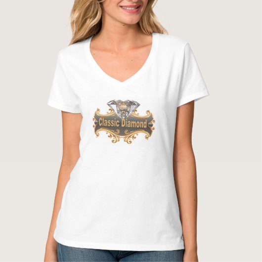 Klassieke diamant t-shirt (Voorkant)