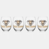 Klassieke diamant wijnglas zonder voet (Achterkant)