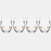 Klassieke diamant wijnglas zonder voet (Links)