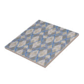 Klassieke diamantvormige grijze beige tegeltje (Zijkant)