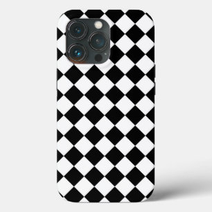Klassieke Diamond Black en White Checkers Case-Mate iPhone Case