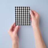 Klassieke Diamond Black en White Checkers Flyer (Hand)