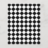 Klassieke Diamond Black en White Checkers Flyer (Voorkant)