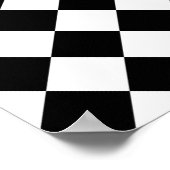 Klassieke Diamond Black en White Checkers Poster (Hoek)
