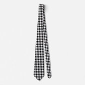 Klassieke Diamond Black en White Checkers Stropdas (Voorkant)