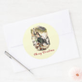Klassieke Dickens Geest Scrooge Een Kerstlied Ronde Sticker (Envelop)