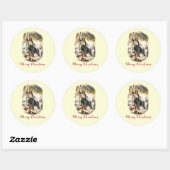 Klassieke Dickens Geest Scrooge Een Kerstlied Ronde Sticker (Vel)