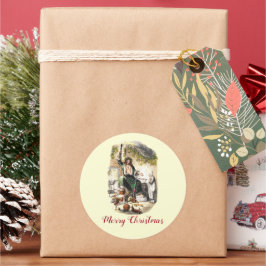 Klassieke Dickens Geest Scrooge Een Kerstlied Ronde Sticker
