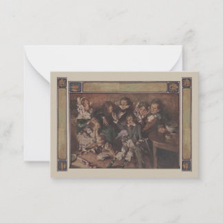 Klassieke Dickens Tiny Tim God Bless Ons Cadeaukaa Notitiekaartje