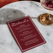 Klassieke Dieprode Crème Fantasie Bruiloftdetails