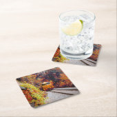 Klassieke dieselmotor in de Herfst Kartonnen Onderzetters (Insitu)