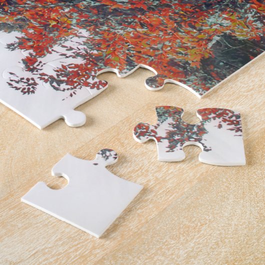 Klassieke dieselmotor in de Herfst Legpuzzel (Zijkant)