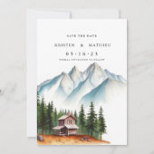 Klassieke digitale berg save the date (Voorkant)