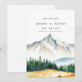 Klassieke Digitale Berg Save The Date (Voorkant / Achterkant)