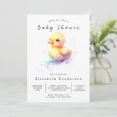 Klassieke Digitale Eend Baby Shower Kaart (Staand voorkant)
