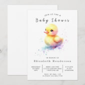 Klassieke Digitale Eend Baby Shower Kaart (Voorkant / Achterkant)