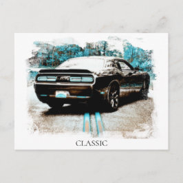 *~* Klassieke Digitale NIR Muscle Car Briefkaart