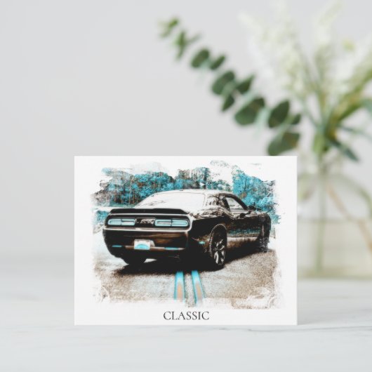 *~* Klassieke digitale NIR-spierwagen Briefkaart (Staand voorkant)