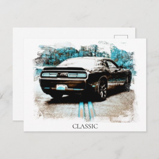 *~* Klassieke digitale NIR-spierwagen Briefkaart (Voorkant / Achterkant)