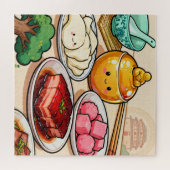 Klassieke Dim Sum & Chinese Gerechten Puzzel (Horizontaal)