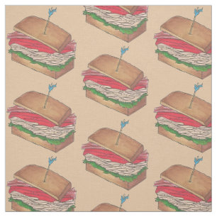 Klassieke Diner Club Sandwiches Turkije Sandwich F Stof