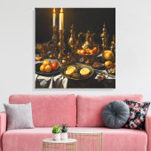 Klassieke diner muur decor canvas afdruk (Insitu (Woonkamer))