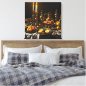 Klassieke diner muur decor canvas afdruk (Insitu (Slaapkamer))