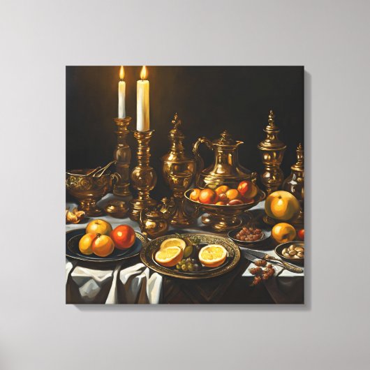 Klassieke diner muur decor canvas afdruk (Voorkant)