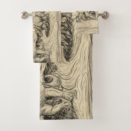 Klassieke dinosaurussen bad handdoek (Insitu)