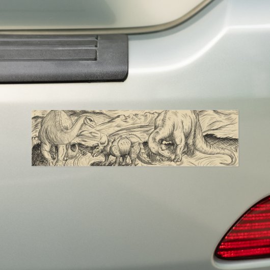 Klassieke dinosaurussen bumpersticker (Op auto)