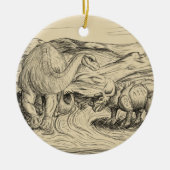Klassieke dinosaurussen keramisch ornament (Voorkant)