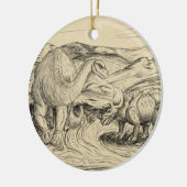 Klassieke dinosaurussen keramisch ornament (Links)