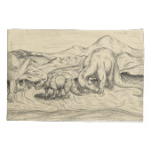 Klassieke dinosaurussen kussensloop (Achterkant-Links)