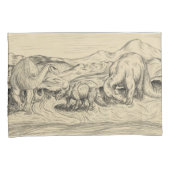 Klassieke dinosaurussen kussensloop (Voorkant-Rechts)