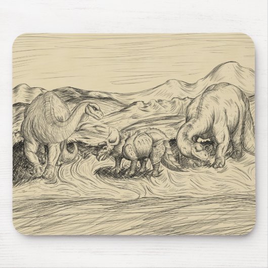 Klassieke dinosaurussen muismat (Voorkant)