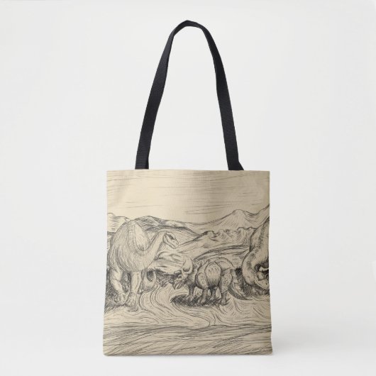 Klassieke dinosaurussen tote bag (Voorkant)