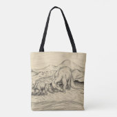 Klassieke dinosaurussen tote bag (Achterkant)